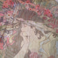 90s Art Nouveau Printed Mesh Top