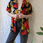 *90s Tropical Silk Shirt