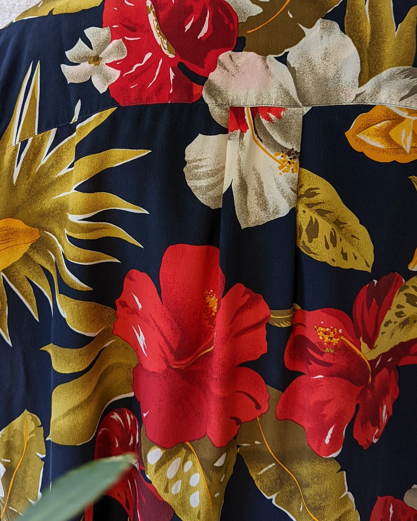 *90s Tropical Silk Shirt