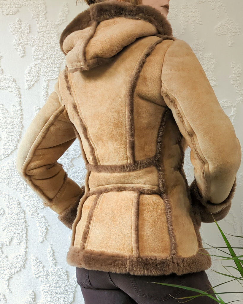 70s Shearling Hooded Jacket