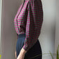 80s Colorful Cotton Puff Sleeve Shirt