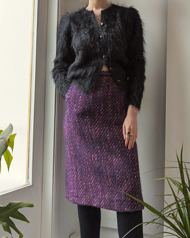 Tweed best sale vintage skirt