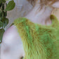 90s Faux Fur Clubwear Crop Top / S