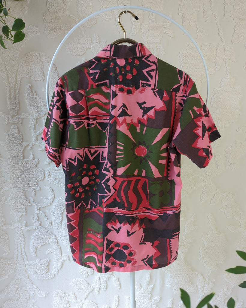 60s Pink Hawaiian Shirt