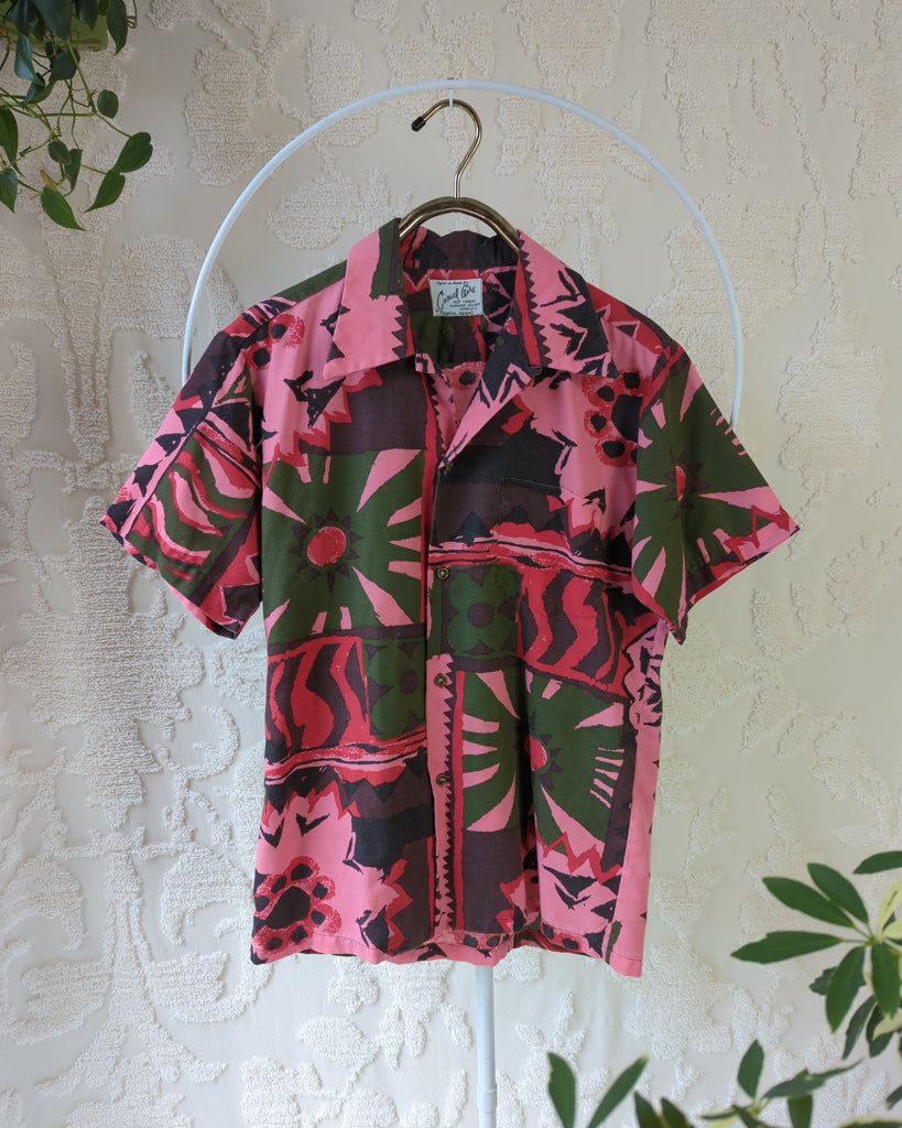 60s Pink Hawaiian Shirt
