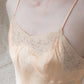 30s Liquid Peach Silk & Lace Step-in