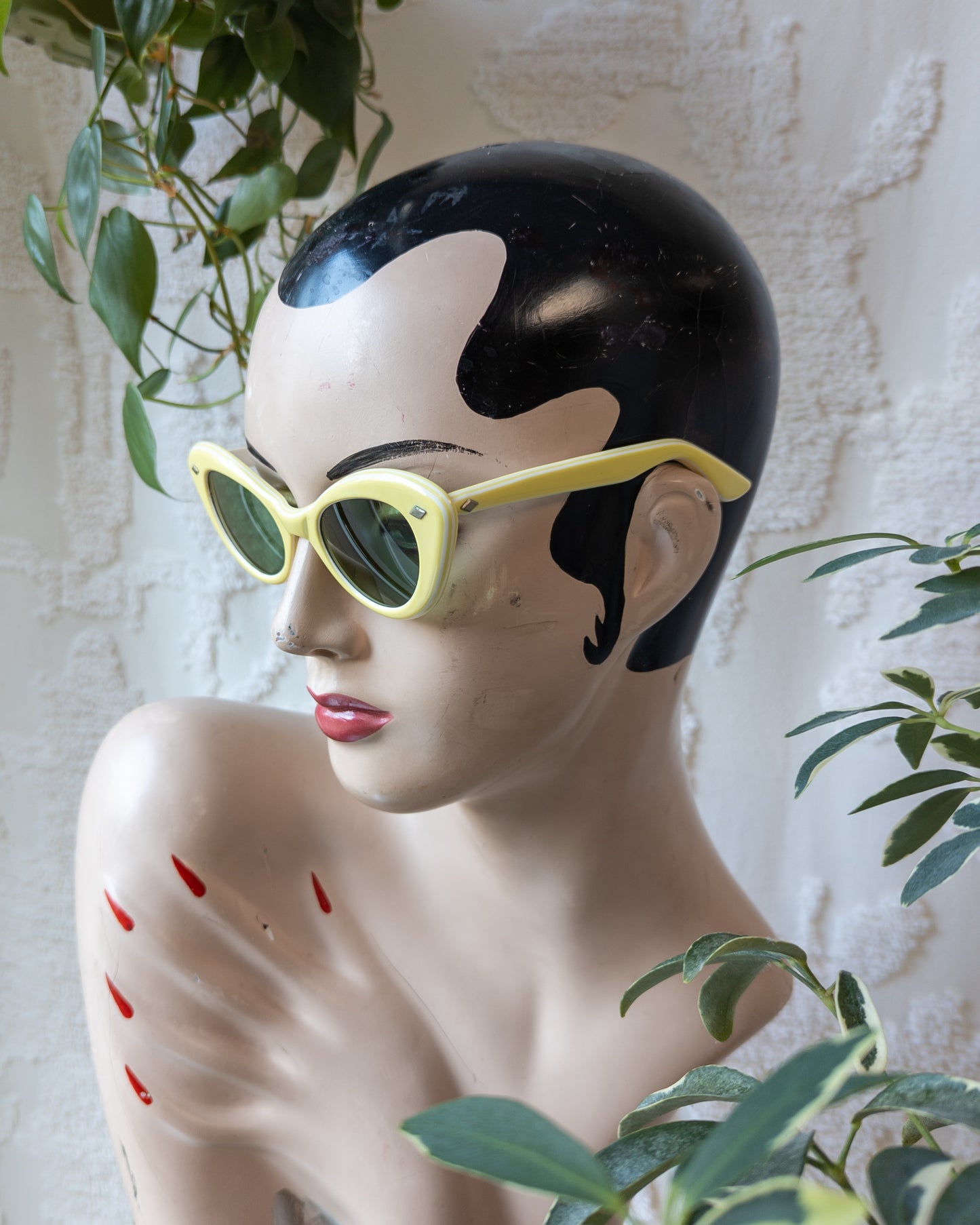 60s Lemon Yellow Cat Eye Sunglasses
