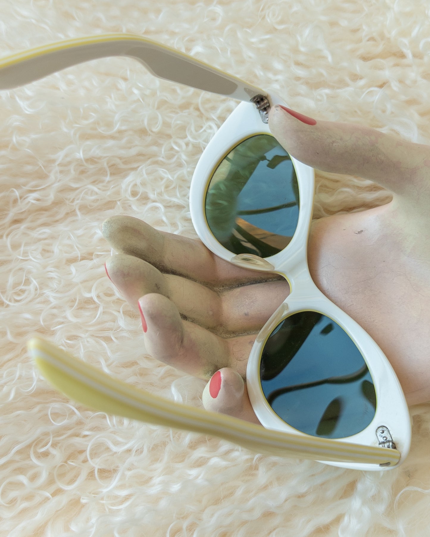 60s Lemon Yellow Cat Eye Sunglasses
