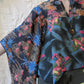 70s Colorful Mixed Print Scarf Top