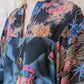 70s Colorful Mixed Print Scarf Top