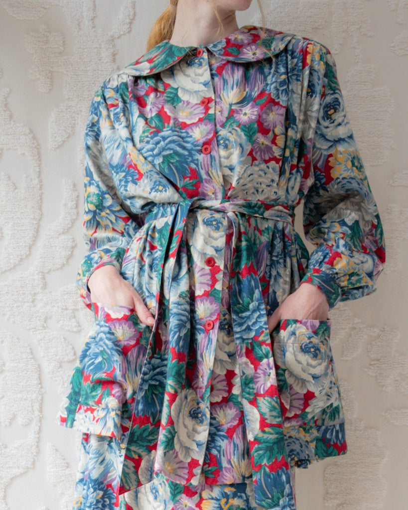 80s Laura Ashley 3-Piece Floral Skirt Set