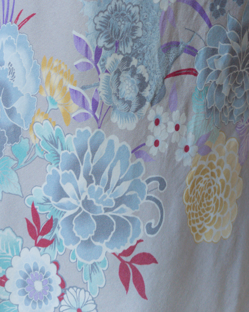*90s Natori Floral Silk Slip Dress