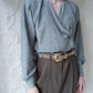 1980s Krizia Novelty Print Silk Blouse / M