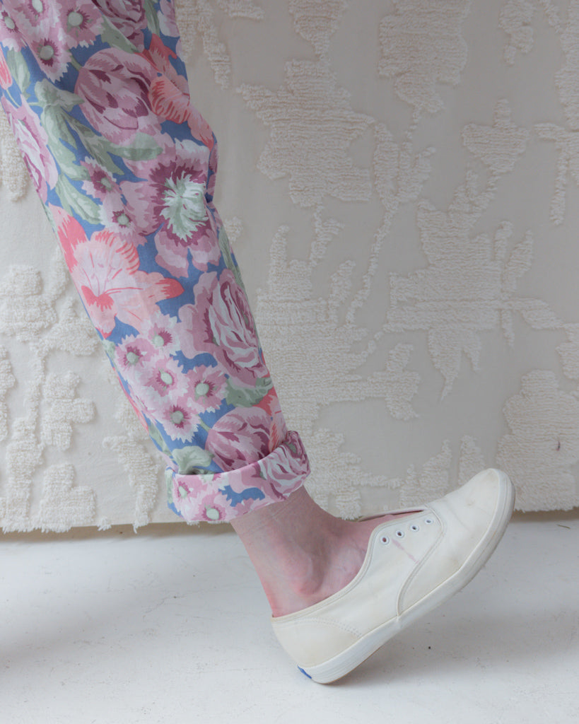 90s Laura Ashley Floral Cotton Lounge Pants