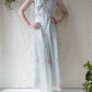 30s Floral Rayon Bias Cut Slip Dress
