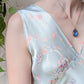30s Floral Rayon Bias Cut Slip Dress