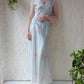 30s Floral Rayon Bias Cut Slip Dress