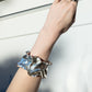 90s Bat Ami Sterling Plated Resin Cuff