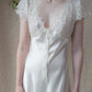 80s Christian Dior White Satin & Lace Nightgown